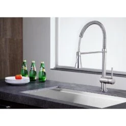 Carriage Single Handle Standard Kitchen Faucet In Brushed Nickel 29 Carriage Single Handle Standard Kitchen Faucet In Brushed Nickel -Valpar Bathroom Shop 6f376a0c83c0cb933302c373d4778367 1800x1800