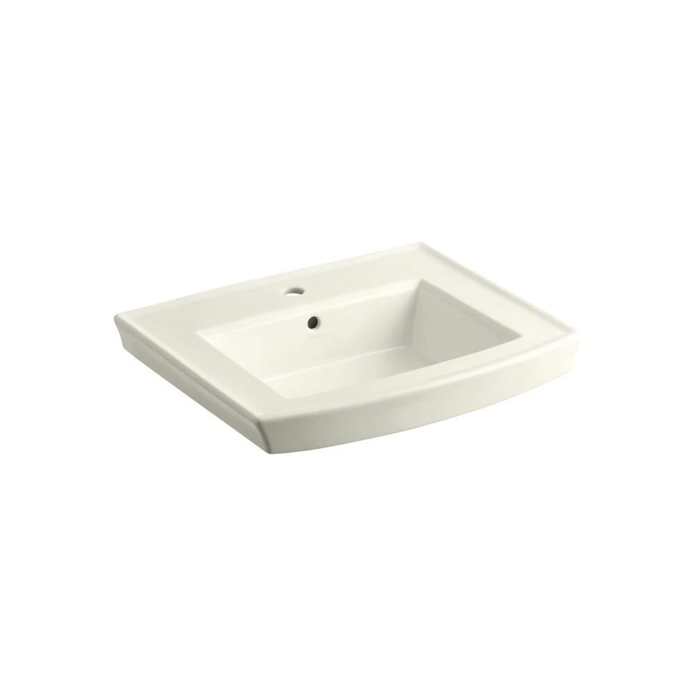 KOHLER Archer 20.4375 In. Vitreous China Pedestal Sink Basin In White With Overflow Drain 9 KOHLER Archer 20.4375 In. Vitreous China Pedestal Sink Basin In White With Overflow Drain - Image 7