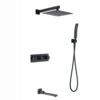 3-Handle 1-Spray Tub And Shower Faucet Ceiling Mounted Rain Shower Fixtures Matte Black With Handheld And Tub Spout -Valpar Bathroom Shop 717b2f4be206f03eeda5258e1e323a88 1800x1800