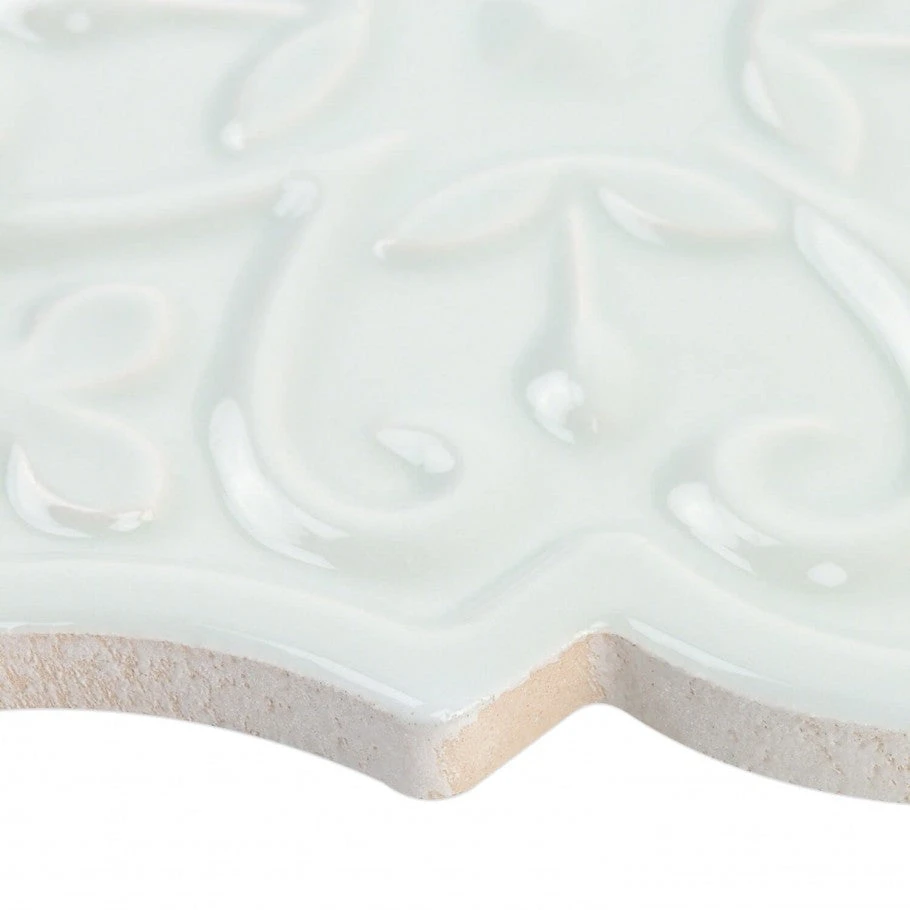 Bond Tile Roma Florid Blue 6.25 In. X 7.25 In. Ceramic Arabesque Wall Tile (30 Pieces 4.84 Sq. Ft. / Box) 8 Bond Tile Roma Florid Blue 6.25 In. X 7.25 In. Ceramic Arabesque Wall Tile (30 Pieces 4.84 Sq. Ft. / Box) - Image 6