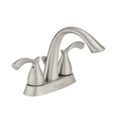Edgewood 4 In. Centerset 2-Handle High-Arc Bathroom Faucet In Brushed Nickel