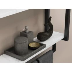 Style Selections Matte Black 2-Tier Composite Wall Mount Bathroom Shelf -Valpar Bathroom Shop 764053535215 15272826 1800x1800