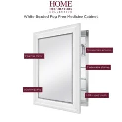 20 In. X 26 In. Fog Free Recessed Or Surface Mount Medicine Cabinet In White 17 20 In. X 26 In. Fog Free Recessed Or Surface Mount Medicine Cabinet In White -Valpar Bathroom Shop 7a326864da8eca999840d1578b683811 1800x1800