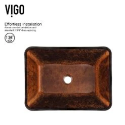 VIGO Russet Handmade Countertop Glass Rectangular Vessel Bathroom Sink In Red And Brown Fusion -Valpar Bathroom Shop 7ecc178be43f26998b9bec2606b046ef 1800x1800