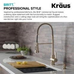 Britt Single-Handle Pull Down Sprayer Kitchen Faucet In Brushed Gold -Valpar Bathroom Shop 7f0faf0ee38e140275faf163f5e402fa 1800x1800