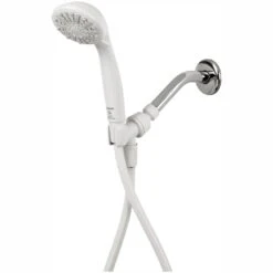 3-Spray 3.3 In. Single Wall Mount Handheld Adjustable Shower Head In White