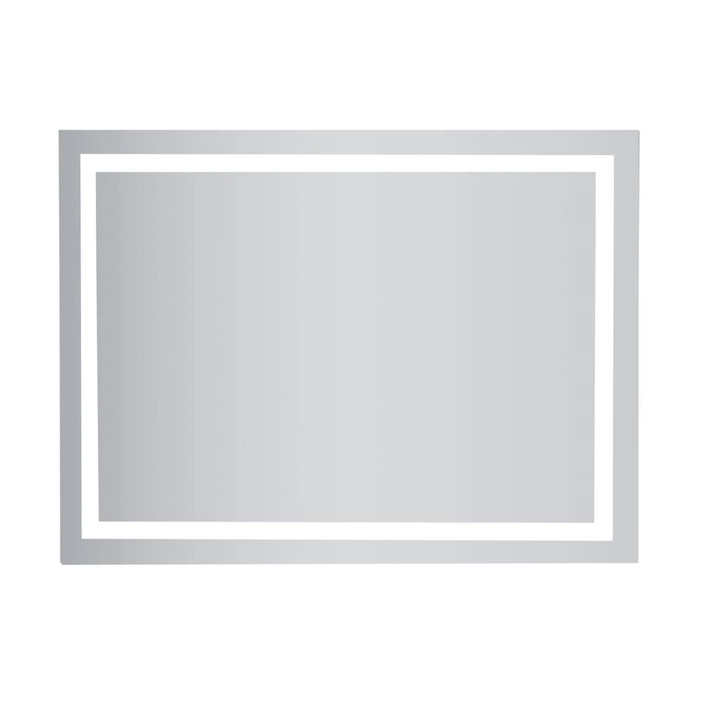 Timeless Home 48 In. H X 36 In. W Single Modern Rectangular Aluminum Lighted LED Mirror In Silver(5000K) 6 Timeless Home 48 In. H X 36 In. W Single Modern Rectangular Aluminum Lighted LED Mirror In Silver(5000K) - Image 4