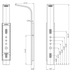 AKDY 58-in Stainless Steel 2-Spray Shower Panel System (Valve Included) -Valpar Bathroom Shop 810764023746 10486342 1800x1800