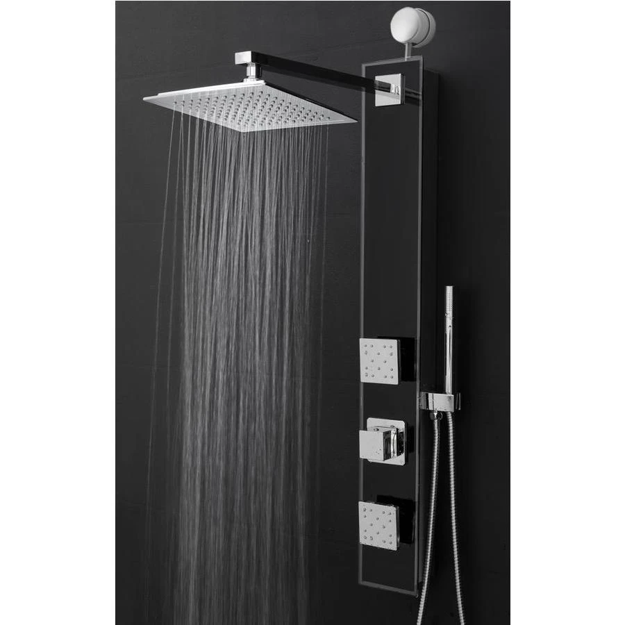 AKDY 35-in Black 2-Spray Shower Panel System 3 AKDY 35-in Black 2-Spray Shower Panel System