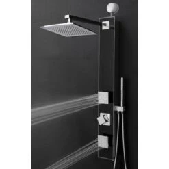 AKDY 35-in Black 2-Spray Shower Panel System 25 AKDY 35-in Black 2-Spray Shower Panel System -Valpar Bathroom Shop 810764025368xl 1800x1800