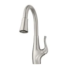 Clarify Single-Handle Pull-Down Sprayer Kitchen Faucet With GE Filtration System In Stainless Steel