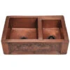 MR Direct 33.25-in X 22.25-in Copper Double Offset Bowl Tall (8-in Or Larger) Drop-In Apron Front/Farmhouse Commercial/Residential Kitchen Sink -Valpar Bathroom Shop 817299012627 1800x1800