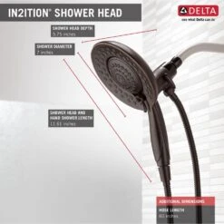 In2ition Two-in-One 5-Spray 6.8 In. Dual Wall Mount Fixed And Handheld Shower Head In Venetian Bronze -Valpar Bathroom Shop 81dc00fccc24fac1e174cda13e2cf881 1800x1800