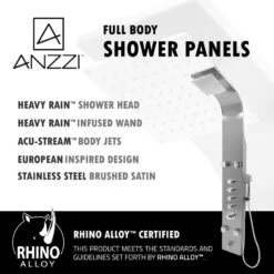 ANZZI Echo Series Brushed 4-Spray Shower Panel System (Valve Included) -Valpar Bathroom Shop 848308072981 10182885 1800x1800