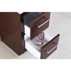 Bellaterra Home 15.75-in W X 31-in H X 18.3-in D Wenge Birch Frees