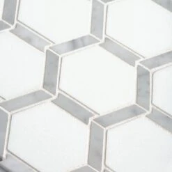 Jeff Lewis Norton White 11.75 In. X 11.375 In. X 9 Mm Hexagon Polished Marble Wall And Floor Mosaic Tile -Valpar Bathroom Shop 853e15eb7bbd00b86a6f6735aa13021a 1800x1800