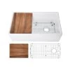 Superior Sinks 33-in X 19-in White Single Bowl Tall (8-in Or Larger) Undermount Apron Front/Farmhouse Residential Workstation Kitchen Sink -Valpar Bathroom Shop 857542008991 1800x1800