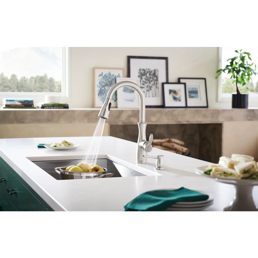 Nellis Single-Handle Pull-Down Sprayer Kitchen Faucet With Reflex And Power Clean In Spot Resist Stainless 4 Nellis Single-Handle Pull-Down Sprayer Kitchen Faucet With Reflex And Power Clean In Spot Resist Stainless - Image 2
