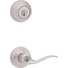 Kwikset Tustin Satin Nickel Smartkey Single-Cylinder Deadbolt Universal Keyed Entry Door Handle Combo Pack (1 Handle And 1 Deadbolt) -Valpar Bathroom Shop 883351049092 1800x1800