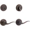 Kwikset Tustin Venetian Bronze Smartkey Single-Cylinder Deadbolt Universal Keyed Entry Door Handle Combo Pack (1 Handle And 1 Deadbolt) -Valpar Bathroom Shop 883351049108 1800x1800