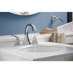 KOHLER Ridgeport Vibrant Brushed Nickel 2-Handle 4-in Centerset WaterSense Bathroom Sink Faucet With Drain 18 KOHLER Ridgeport Vibrant Brushed Nickel 2-Handle 4-in Centerset WaterSense Bathroom Sink Faucet With Drain -Valpar Bathroom Shop 885612693204 10658806 1800x1800