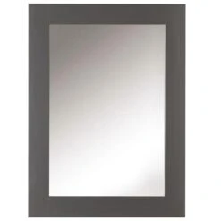 22 In. W X 30 In. H Framed Rectangular Bathroom Vanity Mirror In Dark Charcoal