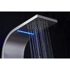 55 In. 5-Jet Shower Panel System With LED Rainfall Mist Shower Head Hand Shower Wand And Tub Spout In Brushed Nickel -Valpar Bathroom Shop 899452071b8e7529a769516fa374e27f 1800x1800