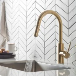 Oletto Single-Handle Pull-Down Sprayer Kitchen Faucet In Gold 18 Oletto Single-Handle Pull-Down Sprayer Kitchen Faucet In Gold -Valpar Bathroom Shop 8fd1ec20e7744d60cdbe6a6c39927904 1800x1800