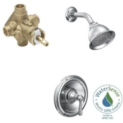 Kingsley Single-Handle 1-Spray Posi-Temp Eco-Performance Shower Faucet Trim Kit In Chrome (Valve Included)