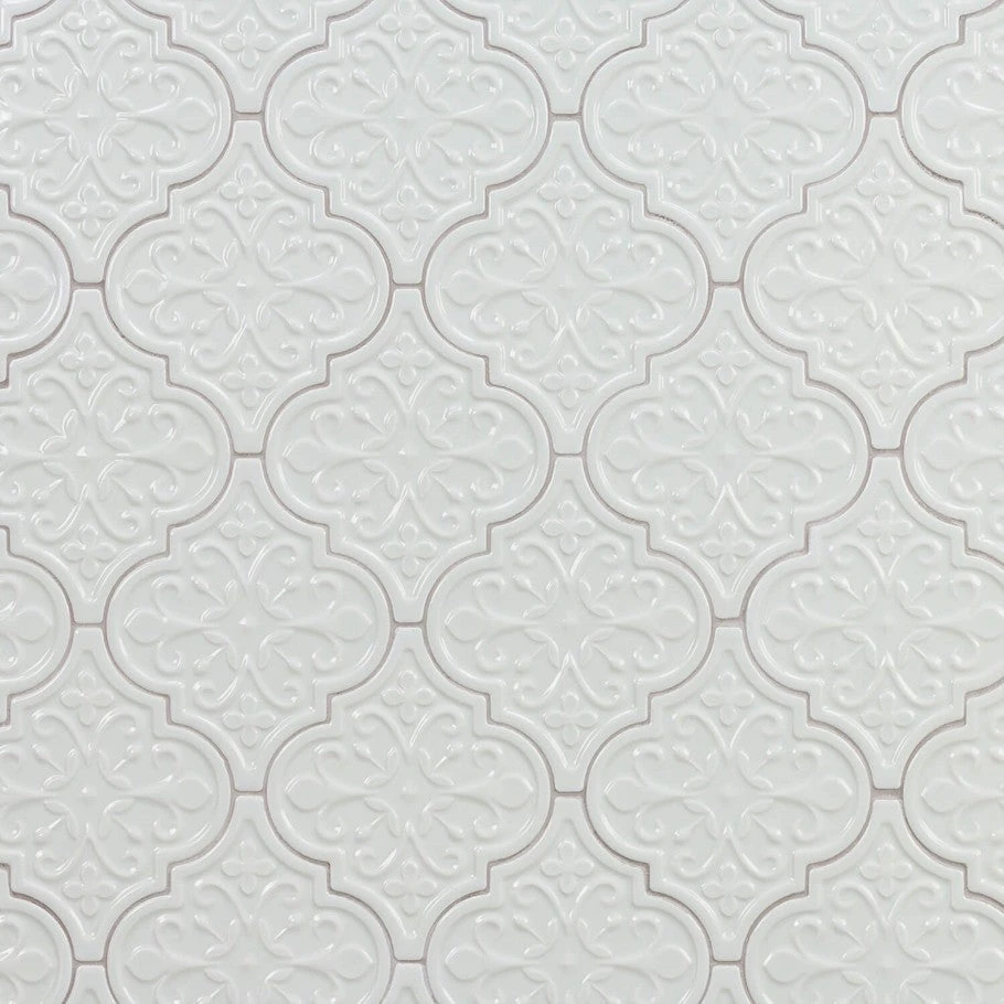 Bond Tile Roma Florid Blue 6.25 In. X 7.25 In. Ceramic Arabesque Wall Tile (30 Pieces 4.84 Sq. Ft. / Box) 3 Bond Tile Roma Florid Blue 6.25 In. X 7.25 In. Ceramic Arabesque Wall Tile (30 Pieces 4.84 Sq. Ft. / Box)
