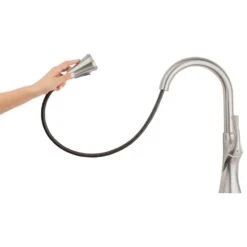 Miri Single-Handle Pull-Down Sprayer Kitchen Faucet With Soap Dispenser In Spot Defense Stainless Steel -Valpar Bathroom Shop 95b99bf41cbc74f7fe5451082255f790 1800x1800