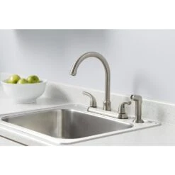 Builders 2-Handle Standard Kitchen Faucet With Sprayer In Stainless Steel -Valpar Bathroom Shop 9633c78128731435b9d175c857a309c8 1800x1800