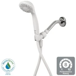 3-Spray 3.3 In. Single Wall Mount Handheld Adjustable Shower Head In White -Valpar Bathroom Shop 9c7a3ba62d880eb7f8a555759cfd5cfd 1800x1800
