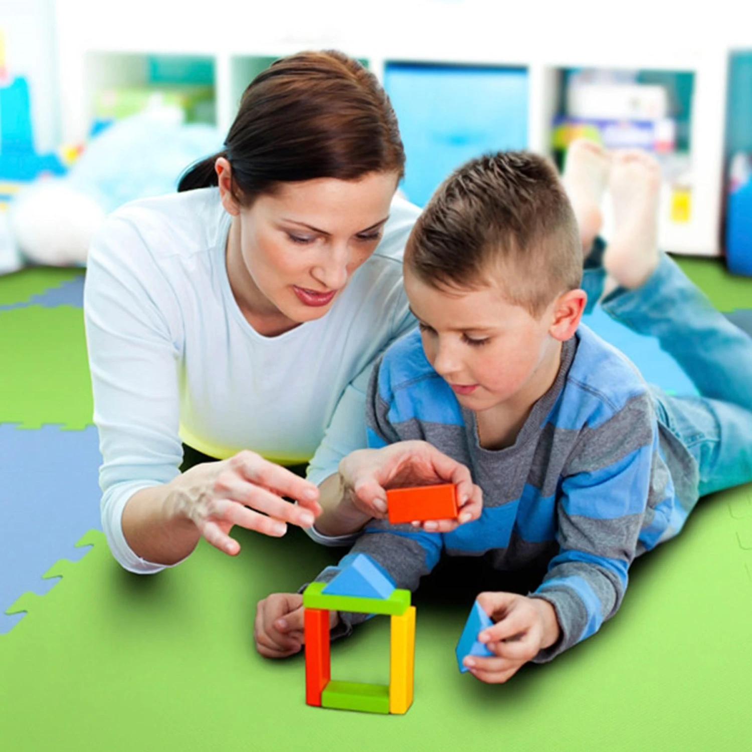 FlooringInc 5/8" Premium Interlocking Foam Tiles - Ideal For Pilates, Yoga, Other Aerobic/Cardio Work Outs, And Kids Playrooms, Black, 16 Pack 3 FlooringInc 5/8" Premium Interlocking Foam Tiles - Ideal For Pilates, Yoga, Other Aerobic/Cardio Work Outs, And Kids Playrooms, Black, 16 Pack