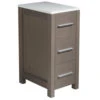 Fresca Torino 12"W X 18"D X 28"H Gray Oak Linen Cabinet -Valpar Bathroom Shop FST6212GO WHITEBACKGROUND 1800x1800