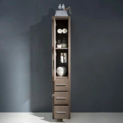 Fresca Torino 12"W X 15"D X 68-1/8"H Gray Oak Linen Cabinet -Valpar Bathroom Shop FST6260GO 4 92db5e0c fec5 455b 8730 571caa909bcb 1800x1800