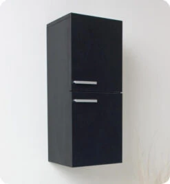 Fresca 13"W X 12"D X 27"H Black Linen Cabinet
