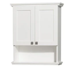 Wyndham Collection Acclaim 25"W X 9"D X 30"H White Bathroom Wall Cabinet