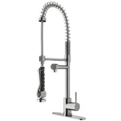 Zurich Single-Handle Pull-Down Sprayer Kitchen Faucet With Deck Plate In Matte Black 23 Zurich Single-Handle Pull-Down Sprayer Kitchen Faucet With Deck Plate In Matte Black -Valpar Bathroom Shop a0476ce3ea9f1175fd3052b87f5e714e 1800x1800