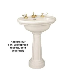 RENOVATORS SUPPLY MANUFACTURING Philadelphia 26 In. Pedestal Sink With Oval-Shaped Vessel China Gloss In Biscuit -Valpar Bathroom Shop a2b659ed4979cd3e90613b590e2f672f 1800x1800