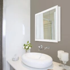 Concord 30 In. X 30 In. Tri-View Surface-Mount Medicine Cabinet In White Gloss 21 Concord 30 In. X 30 In. Tri-View Surface-Mount Medicine Cabinet In White Gloss -Valpar Bathroom Shop a431b0ca676c09f242a4d75c77221e28 1800x1800