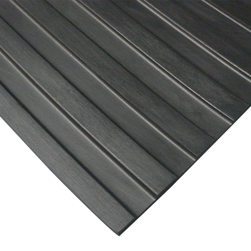 Rubber-Cal Corrugated Wide Rib 3 Ft. X 8 Ft. Black Rubber Flooring (24 Sq. Ft.) 3 Rubber-Cal Corrugated Wide Rib 3 Ft. X 8 Ft. Black Rubber Flooring (24 Sq. Ft.)