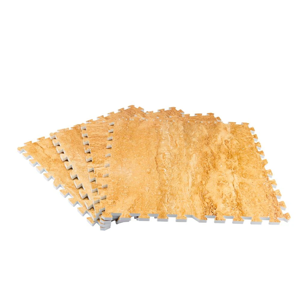 TrafficMASTER Brown/Travertine 24 In. X 24 In. X 0.47 In. Wood All Purpose Flooring (4-Pack) 5 TrafficMASTER Brown/Travertine 24 In. X 24 In. X 0.47 In. Wood All Purpose Flooring (4-Pack) - Image 3