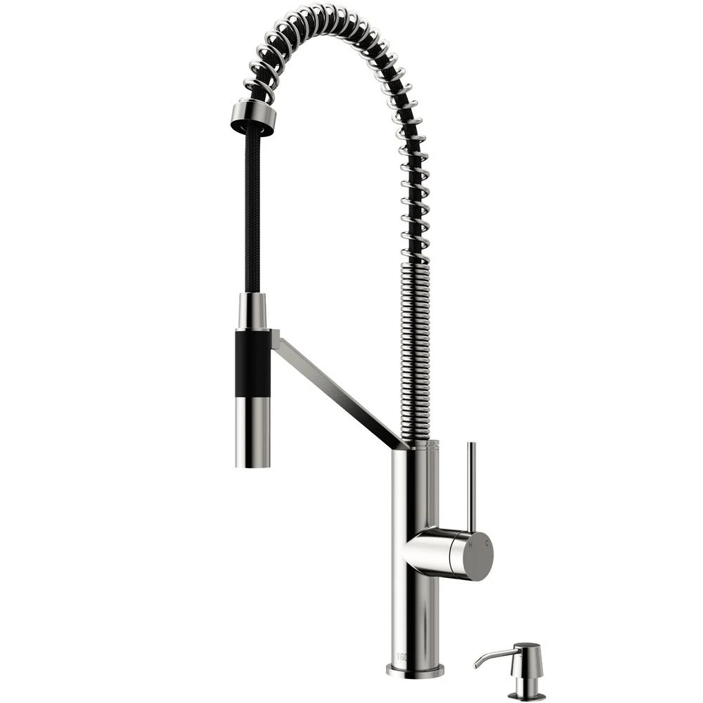 Livingston Single-Handle Pull-Down Sprayer Kitchen Faucet With Soap Dispenser In Matte Black 5 Livingston Single-Handle Pull-Down Sprayer Kitchen Faucet With Soap Dispenser In Matte Black - Image 3