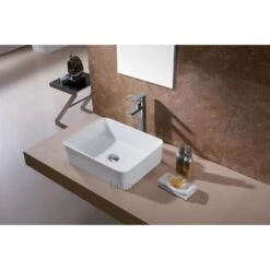 LUXIER Rectangular Bathroom Ceramic Vessel Sink Art Basin In White -Valpar Bathroom Shop ac4a5a0e79f89302cd6bbe5641229944 1800x1800