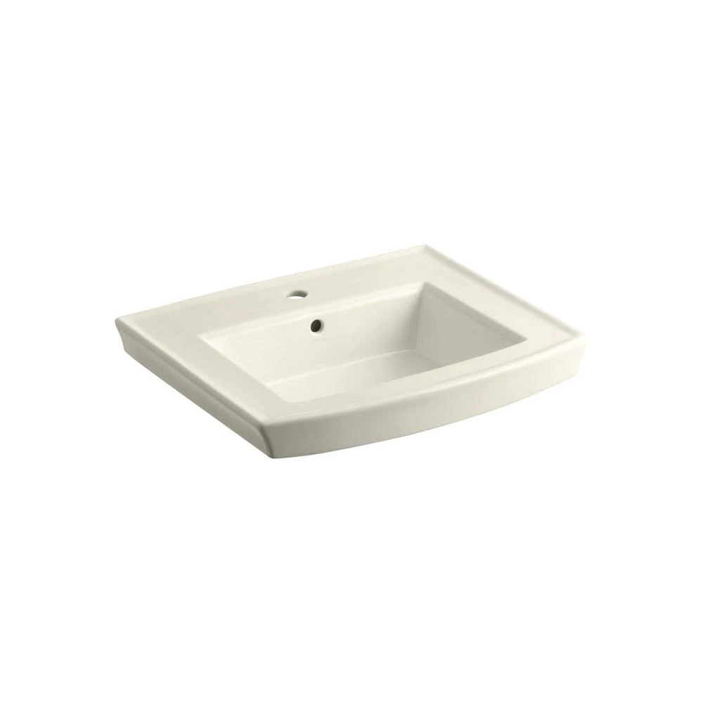 KOHLER Archer 20.4375 In. Vitreous China Pedestal Sink Basin In White With Overflow Drain 10 KOHLER Archer 20.4375 In. Vitreous China Pedestal Sink Basin In White With Overflow Drain - Image 8
