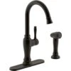 Arsdale Single-Handle Standard Kitchen Faucet With Swing Spout And Sidespray In Oil-Rubbed Bronze 1 Arsdale Single-Handle Standard Kitchen Faucet With Swing Spout And Sidespray In Oil-Rubbed Bronze -Valpar Bathroom Shop af64344e4c32ba31e9f9d93621088d4e 1800x1800