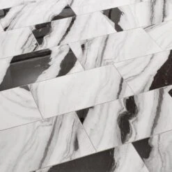 Daltile QuicTile 12 In. X 24 In. Panda Marble Polished Porcelain Locking Floor Tile (9.6 Sq. Ft. / Case) -Valpar Bathroom Shop b1140d3aec1d5782afb840919e5898ad 1800x1800