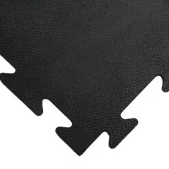 Rubber-Cal Armor-Lock (Fitness) 3/8 In. X 20 In. X 20 In. Black Interlocking Rubber Tiles (12-Pack, 33 Sq. Ft.)
