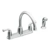 Banbury 2-Handle Mid-Arc Standard Kitchen Faucet With Side Sprayer In Chrome